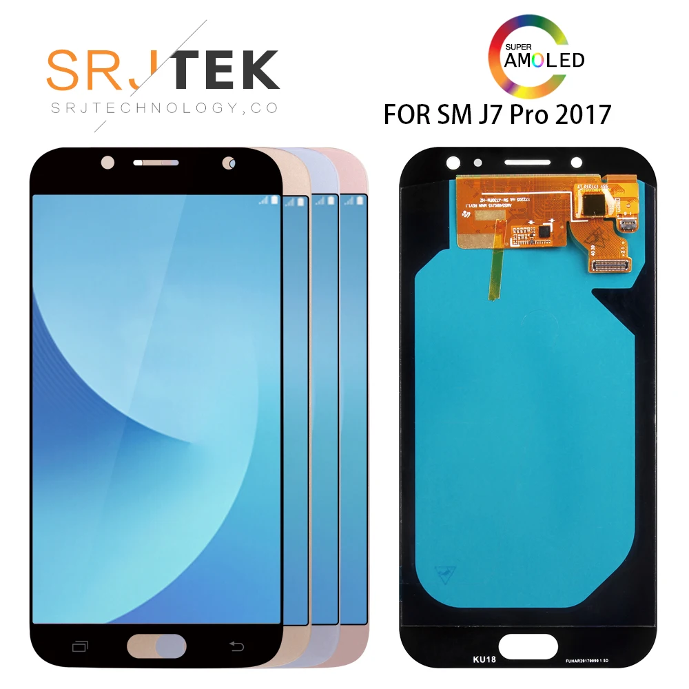 

100% Original 5.5'' SUPER AMOLED For SAMSUNG Galaxy J7 Pro 2017 J730 J730F LCD Display touch screen Digitizer Replacement Parts