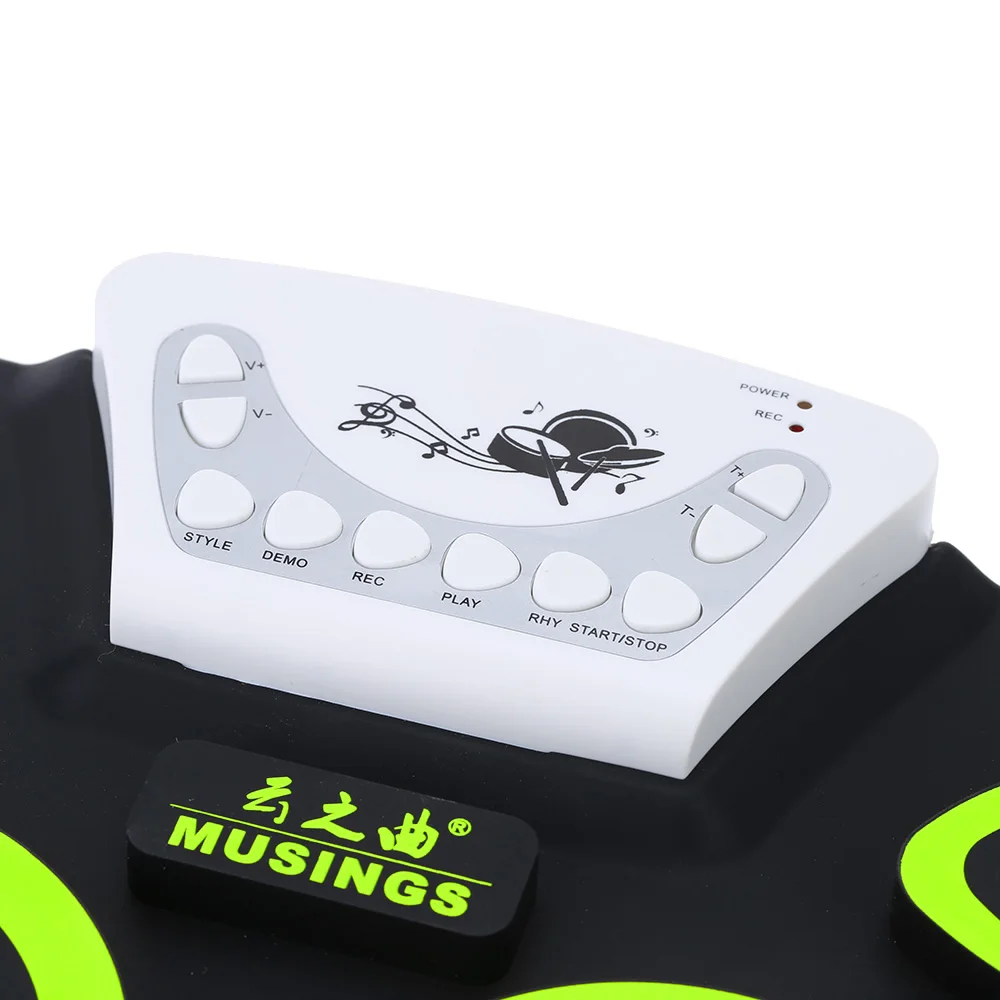Silicone Portable Foldable Digital USB Roll-up Electronic Drum Pad Kit with Stick and Foot Pedal