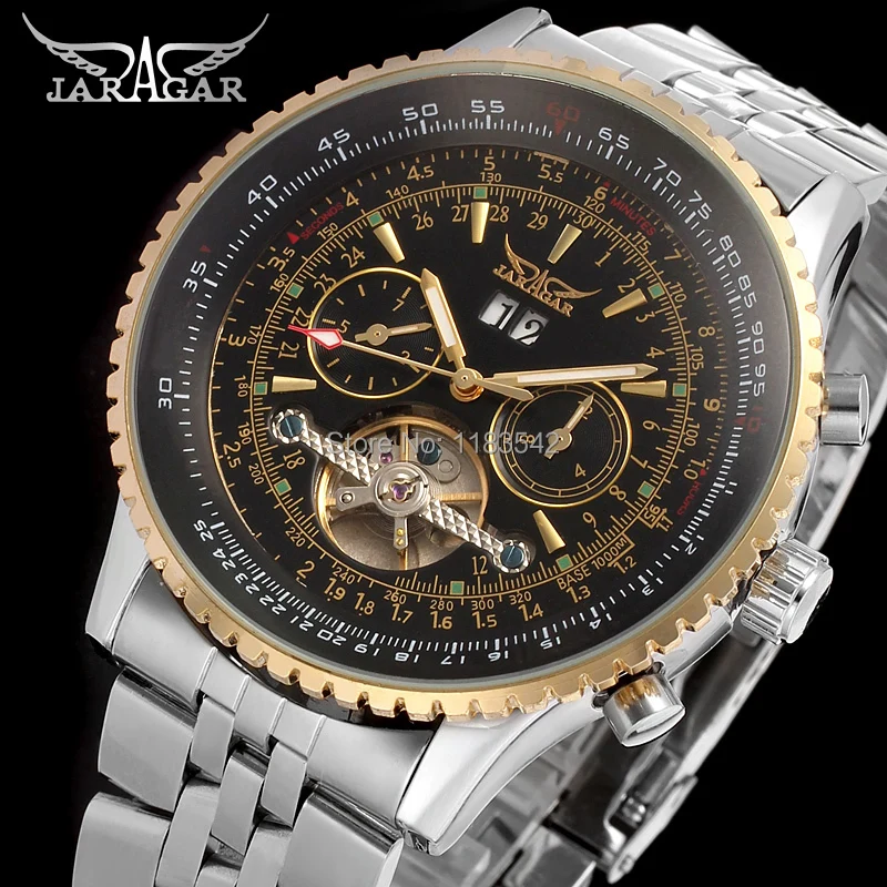 JARGAR JAG034M4T2 автоматические Модные наручные часы серебряные с ремешком из