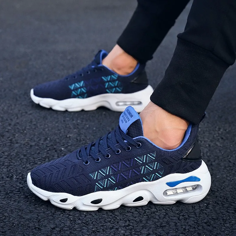 2019 Running Shoe for Men Adult Athletic Sapatos Masculino Cushioning Outdoor Breathable Mesh Men Shoes Sneakers Sport Gym Shoes