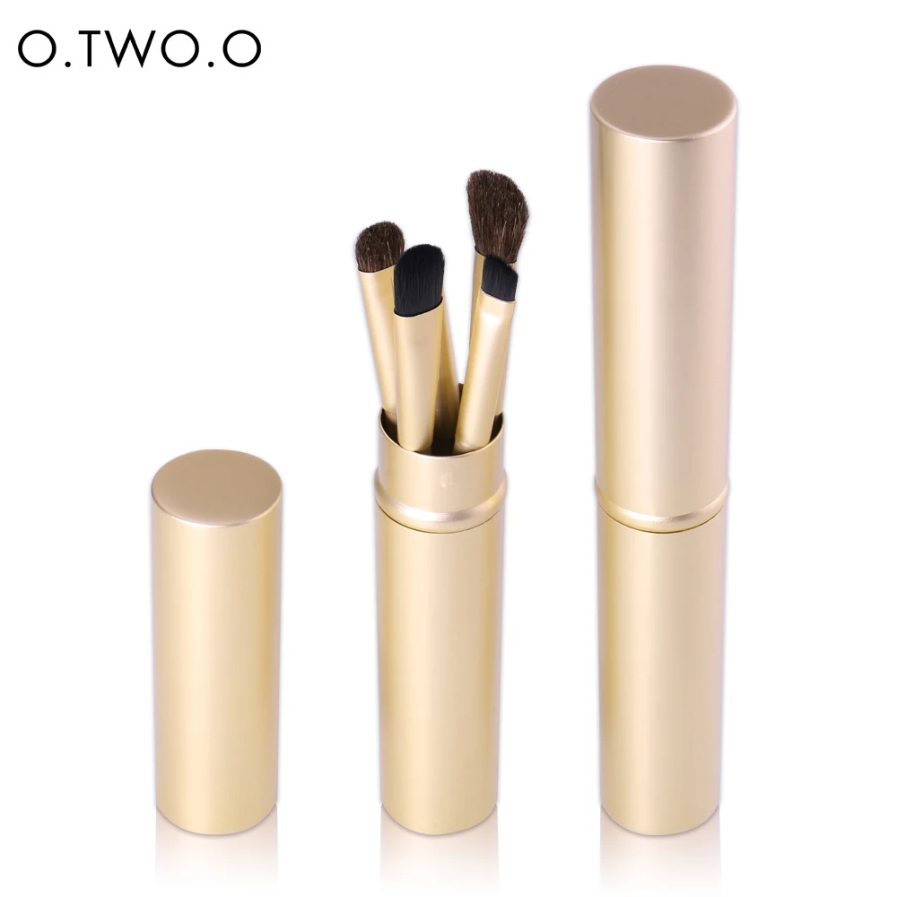 

O.TWO.O Brand Makeup Brushes Set Powder Blush Foundation Eyeshadow Eyeliner Lip Cosmetic Brush Kit Beauty Tools With Gold Tube