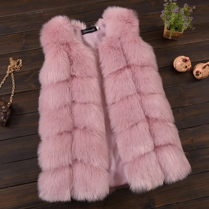 

Morningwell Brand Baby Girls Vest Winter Warm Kids Faux Fur Long Waistcoat Girls Jackets Fashion Children Coats Girls Outerwear