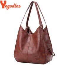Yogodlns, винтажная Женская сумочка, дизайнерские роскошные сумки, женские сумки через плечо, женские сумки с верхней ручкой, модные брендовые сумки