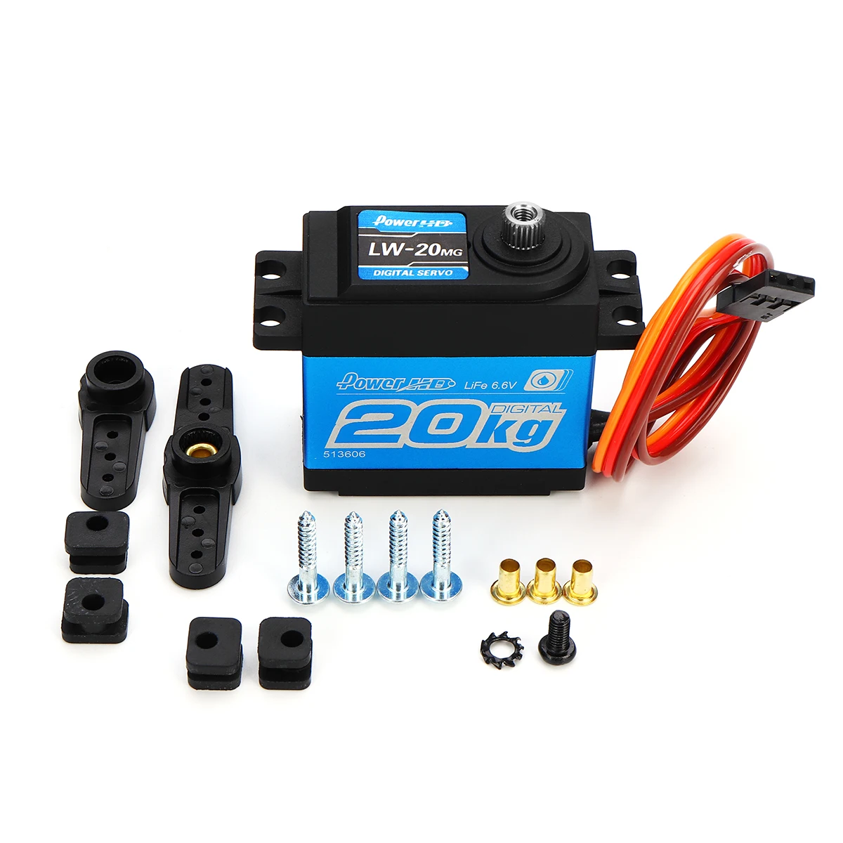

For RC Car Blue/Black DC Motor Power HD LW-20MG Waterproof Digital High Torque Steering Servo 20kg Dual Ball Bearings Parts