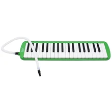 SEWS-IRIN 37 Melodica Keys Melodic Musical Instrument with Carrying Bag for Students Beginners Kids Green