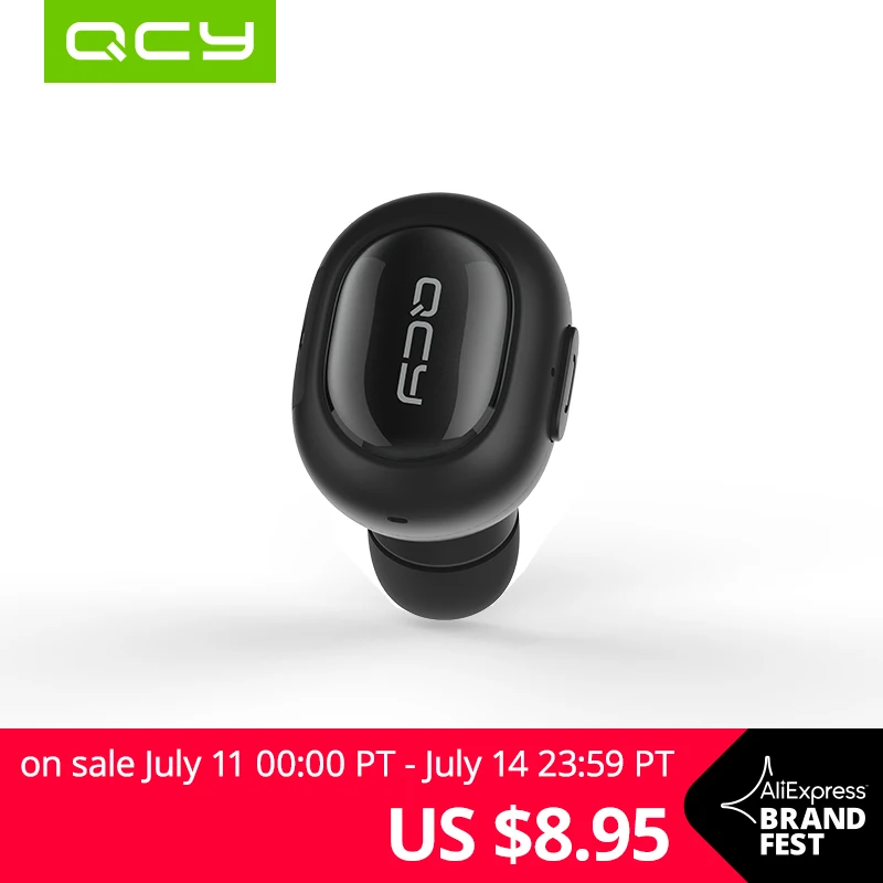 

QCY Bluetooth Earphone Mini Wireless Headset Handsfree Business Calls Stereo Music Earbuds with Mic