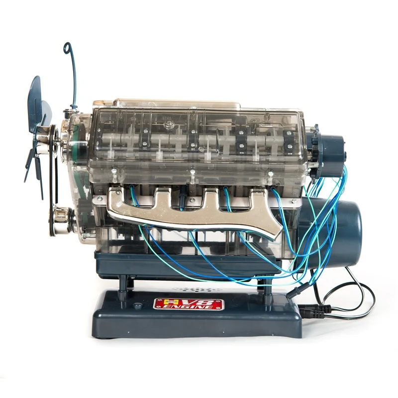 US $177.01 Spot V8 Engine Assembly Model Transparent Visual Runnable Birthday Gift Toys