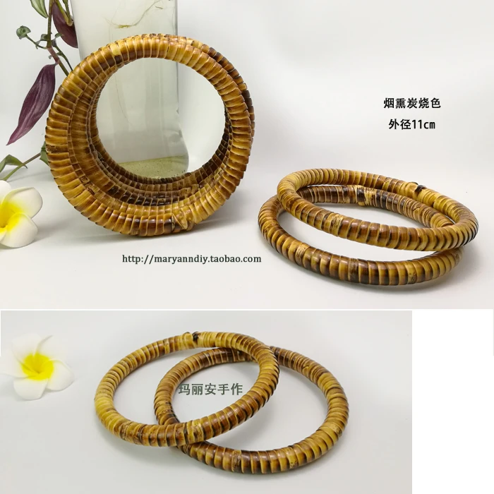 Бамбуковая рамка для сумки кошелька из ротанга 15 см ручка Diy аксессуары