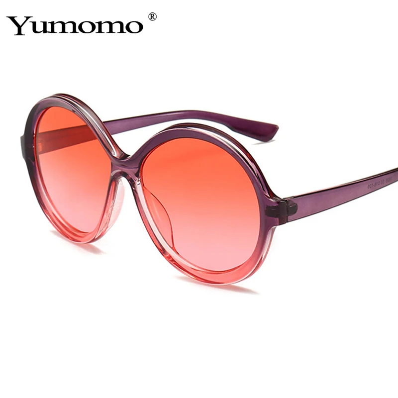 YUMOMO Брендовая Дизайнерская обувь Винтаж солнцезащитные очки Для женщин Градиент круглые солнцезащитные очки ретро очки UV400 солнцезащитные очки, аксессуары для очков
