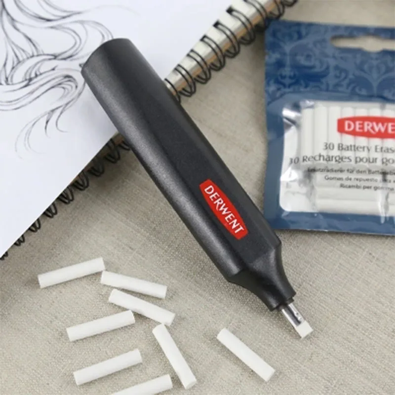 Британский ДЕРВЕНТ батарейный ластик для рисования эскизов карандаш ластик резиновые заправки школьные и офисные принадлежности