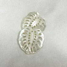 37*40 мм 3 шт./упак. чистого натурального шелка с морскими ракушками и выдалбливают серьга в форме листа Очаровательные Подвески, украшения