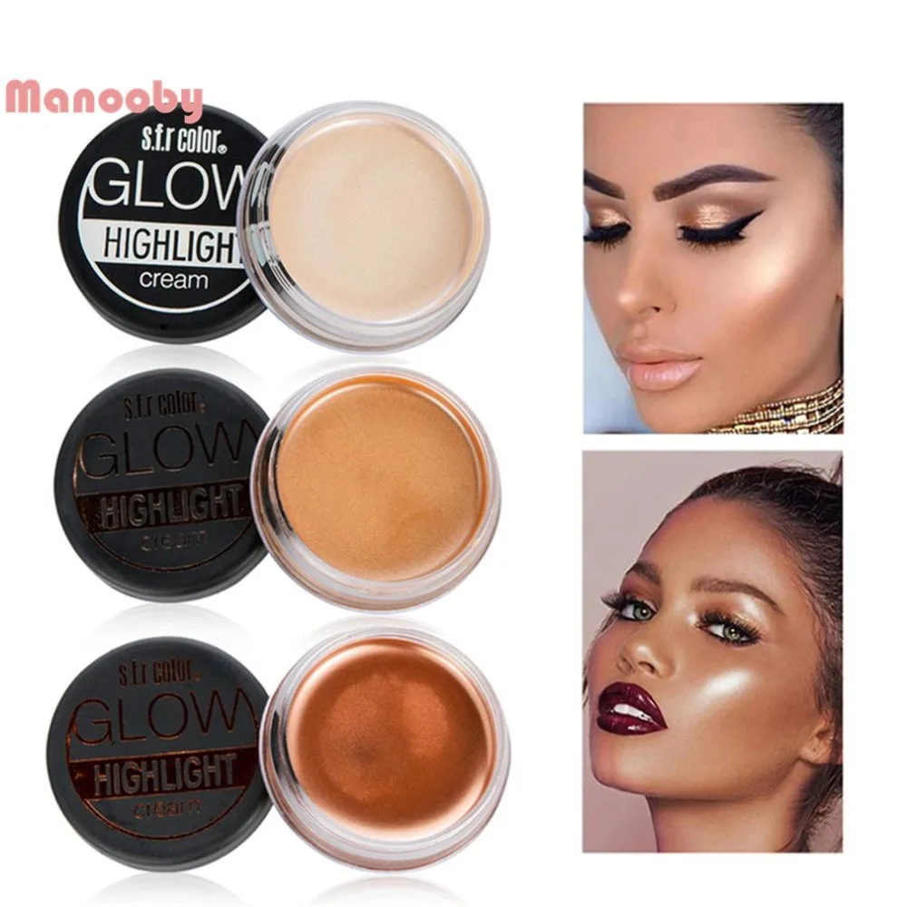

Manooby Manooby Maquillaje Highlighter Cream Makeup Palette Shimmer Glow Pink Eyeshadow Silkworm Makeup Bronzer Face Countour