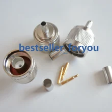 Conector coaxial tipo n, conector macho de 50-3 n para rg58 rg142 rg400 lmr195 frete grátis, frete grátis