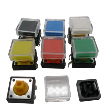 

120PCS B3F-4055 Tactile Touch Push Button Switch Momentary 12*12*7.3MM tact Micro switch button + (120PCS 6 colors Tact Cap)