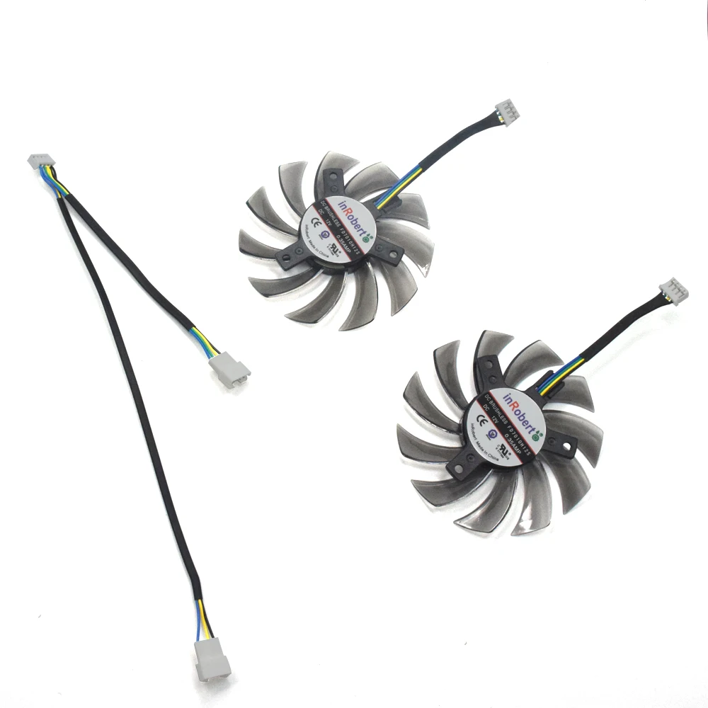 

New Pair 75mm 4PIN FD7010H12S Cooler Fan For ASUS MSI Sapphire 6930 7850 GTX 550 750 770 Ti HD 7870 Twin frozr II Cooling Fan