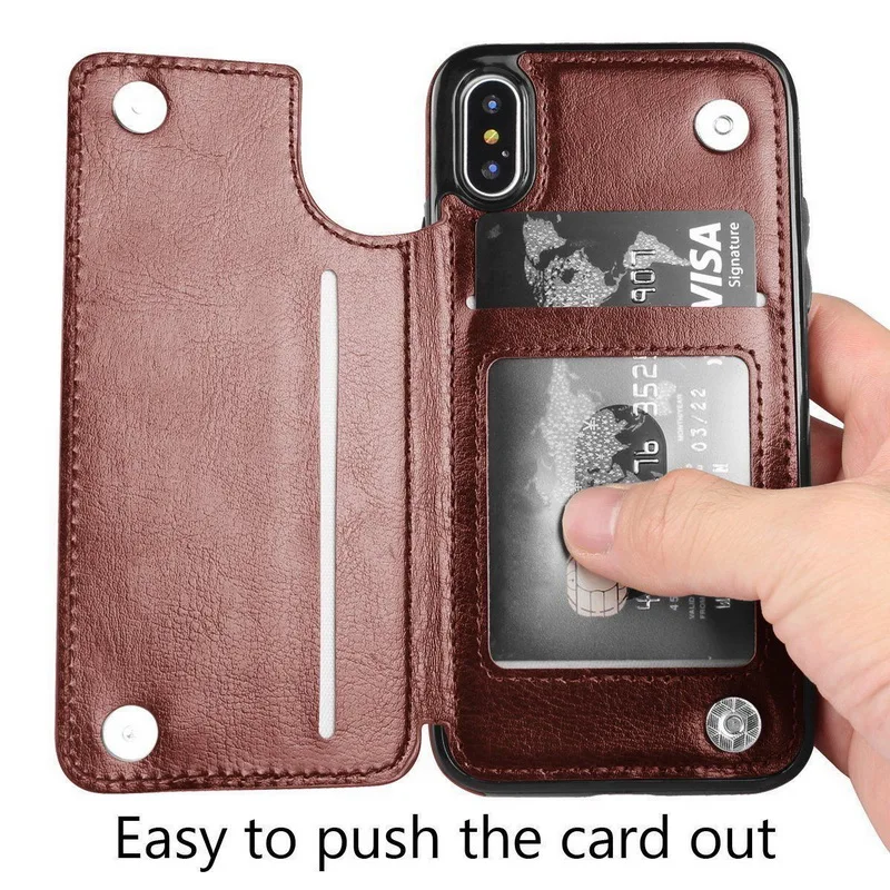 

Leather Book Flip Wallet Retro PU Case For iPhone 11 XI 6 8 7 Plus X XR XS Max Card Holder Back Cover For Samsung S8 S9 S7 Note8