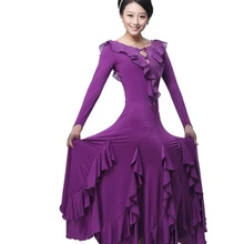 Новые Элегантные взрослых Стандартный Костюмы для бальных танцев платье для танцев, Костюмы для фламенко/Вальс/фокстрот Профессиональный износ этапе, производительность/конкурс костюм