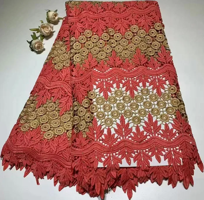 

African cord lace fabric with stone latest african laces 2019 high quality guipure lace nigerian lace fabrics for dress ZQ-A55