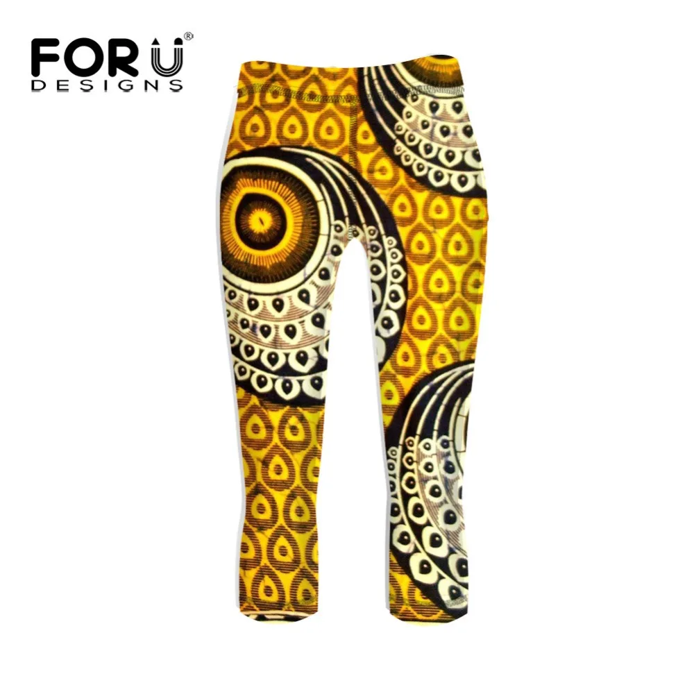 FORUDESIGNS Women Leggings Summer Breathable Girls Pencil Pants Plus Size Stretchy Leggins African Style Prints Elastic jeggings