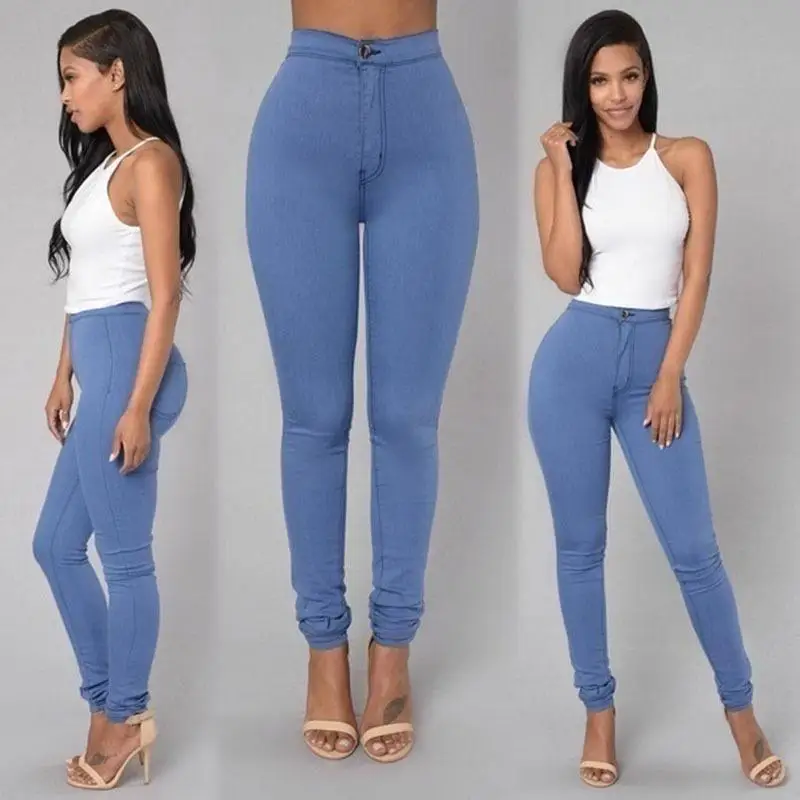 Plus Size High Waist Skinny Jeans, High Waisted Skinny Jeans, Ladies Ki ...