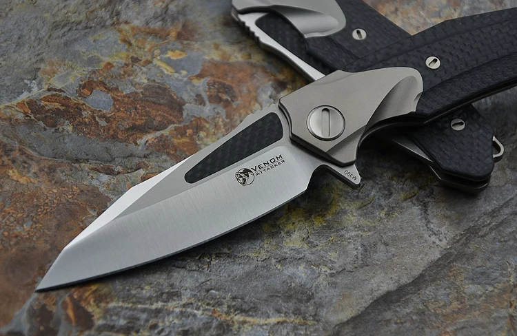 Складной Шарикоподшипниковый нож VENOM kevinjohn M390 ножи из титанового углеволокна для