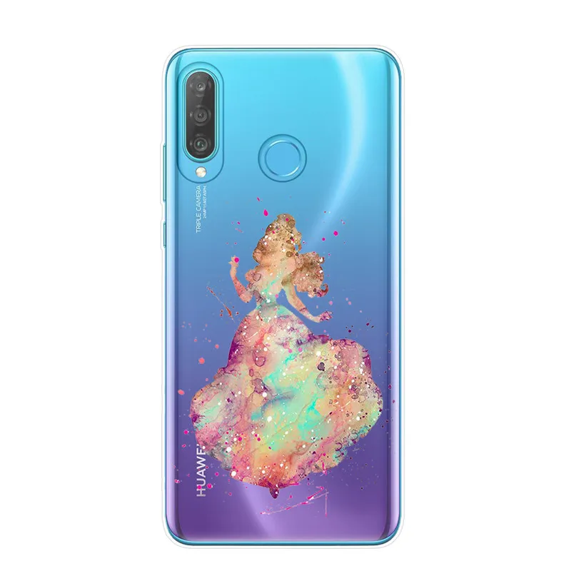 Акварельный чехол для телефона Alice Tinkerbell Ститч Русалка Принцесса чехол для huawei P30 P20 Lite P10 P9 P8 Lite чехол s - Цвет: T6473