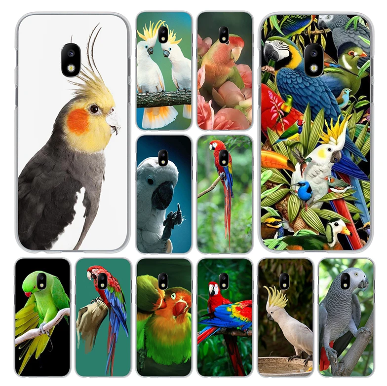 

Lavaza Blue Ringneck Parrot Art Phone Case for Samsung Galaxy J7 J6 J5 J3 J1 J2 2018 2017 2016 2015 US EU Version Prime
