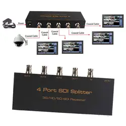 Extender SDI HD-SDI 3G-SDI 1x4 Splitter распределения Усилители домашние повторителя 1080 P