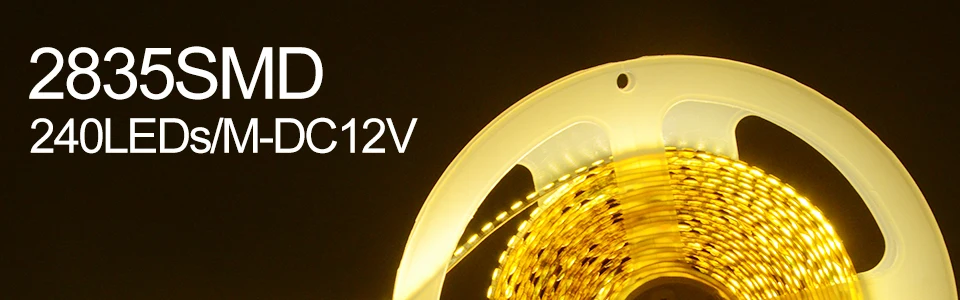 Ultra Bright SMD 2835 LED Strip DC 12V Flexible Waterproof Led Strip High Lumen LED Light Tape Ribbon Lamp 5MRoll 3528 5050 SMD Indoor  01