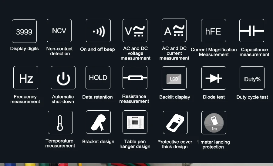 UNI-T UT39A+ UT39C+ цифровой мультиметр портативный Авто Диапазон тест er AC DC V/A Ом/температура/частота/HFE/NCV тест