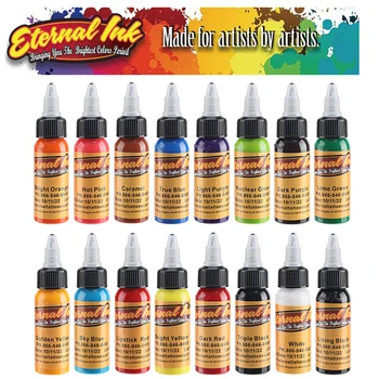 

Tattoo Artist Ink Set Permanent Inks 16 Colors Set Micropigment Pigment Body Paint Color