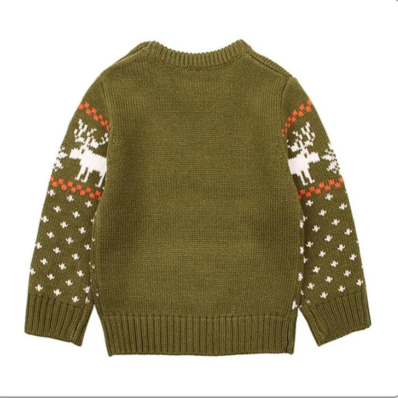 LILIGIRL Рождественский олень детская Вязание свитер верхняя одежда для маленькие девочки и мальчики теплое пальто с героями мультфильмов кашемировые свитера