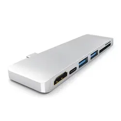 Тип-C к HDMI зарядки Card Reader USB HUB адаптер для MacBook Pro QJY99