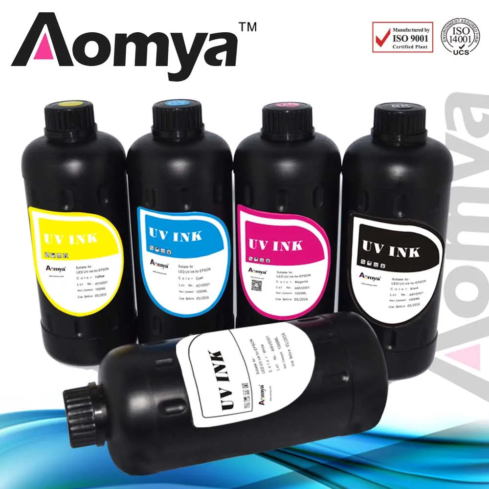 8 Bottles UV LED Ink 1000ml for Epson DX5 DX7 UV Flatbed Printer 3D Printer (2 White, 1 BK, C, M, Y, LM, LC) for Hard Material 8 Bottles UV LED Ink 1000ml for Epson DX5 DX7 UV Flatbed Printer 3D Printer (2 White, 1 BK, C, M, Y, LM, LC) for Hard Material