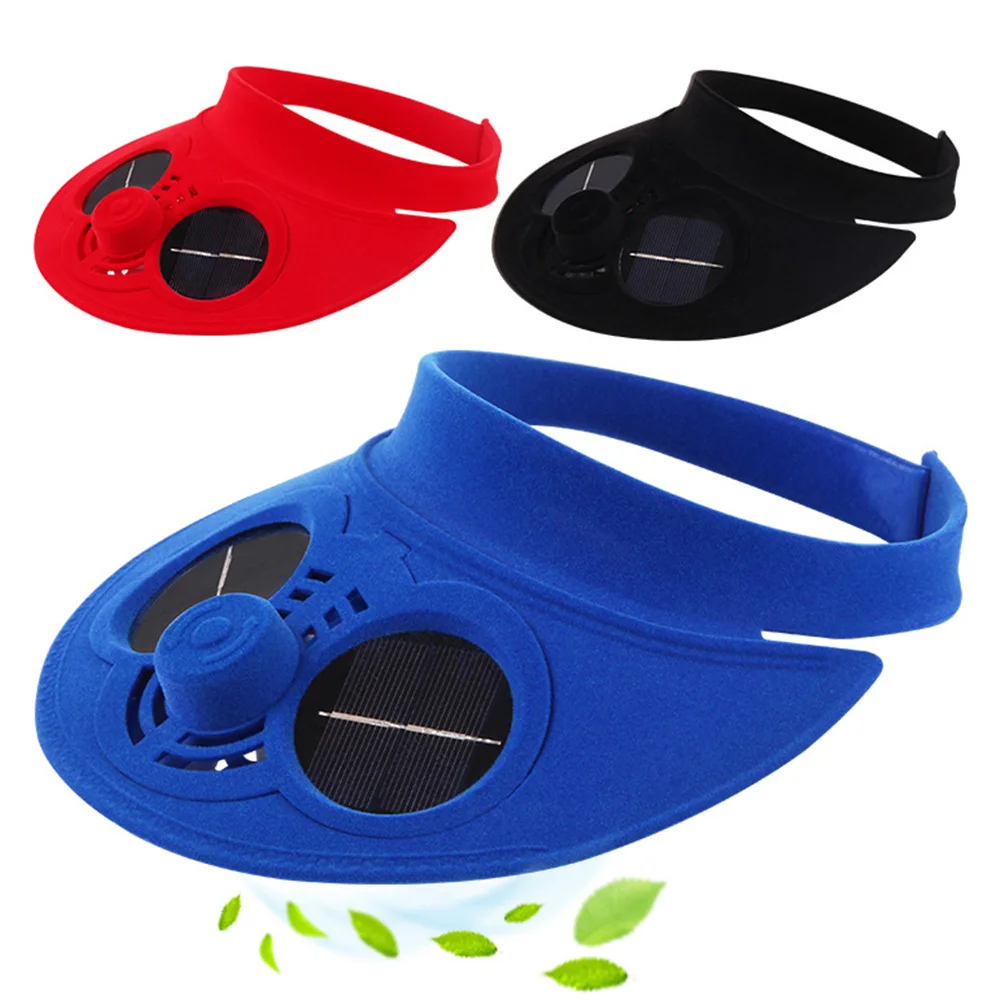 فارغة أعلى الطاقة الشمسية شاطئ كاب الاطفال مع التبريد مروحة في الهواء الطلق واسعة حافة اليومية فيشر الدراجات السفر الرياضة قبعة الشمس هدايا ...