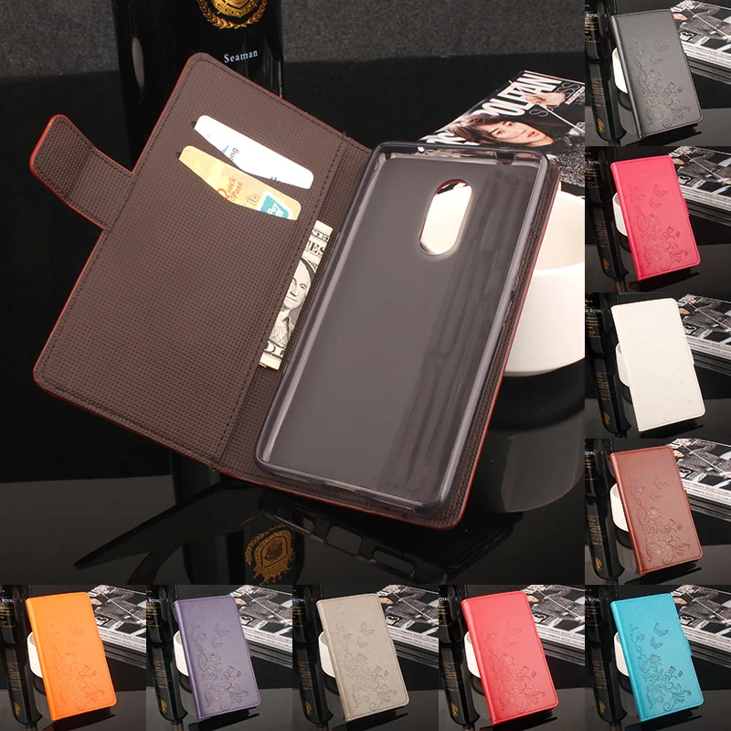

HongBaiwei Brand Luxury Wallet Leather Case for Lenovo K6 Note Flip Stand 3D Fashion Flower Card Bag Cover Coque