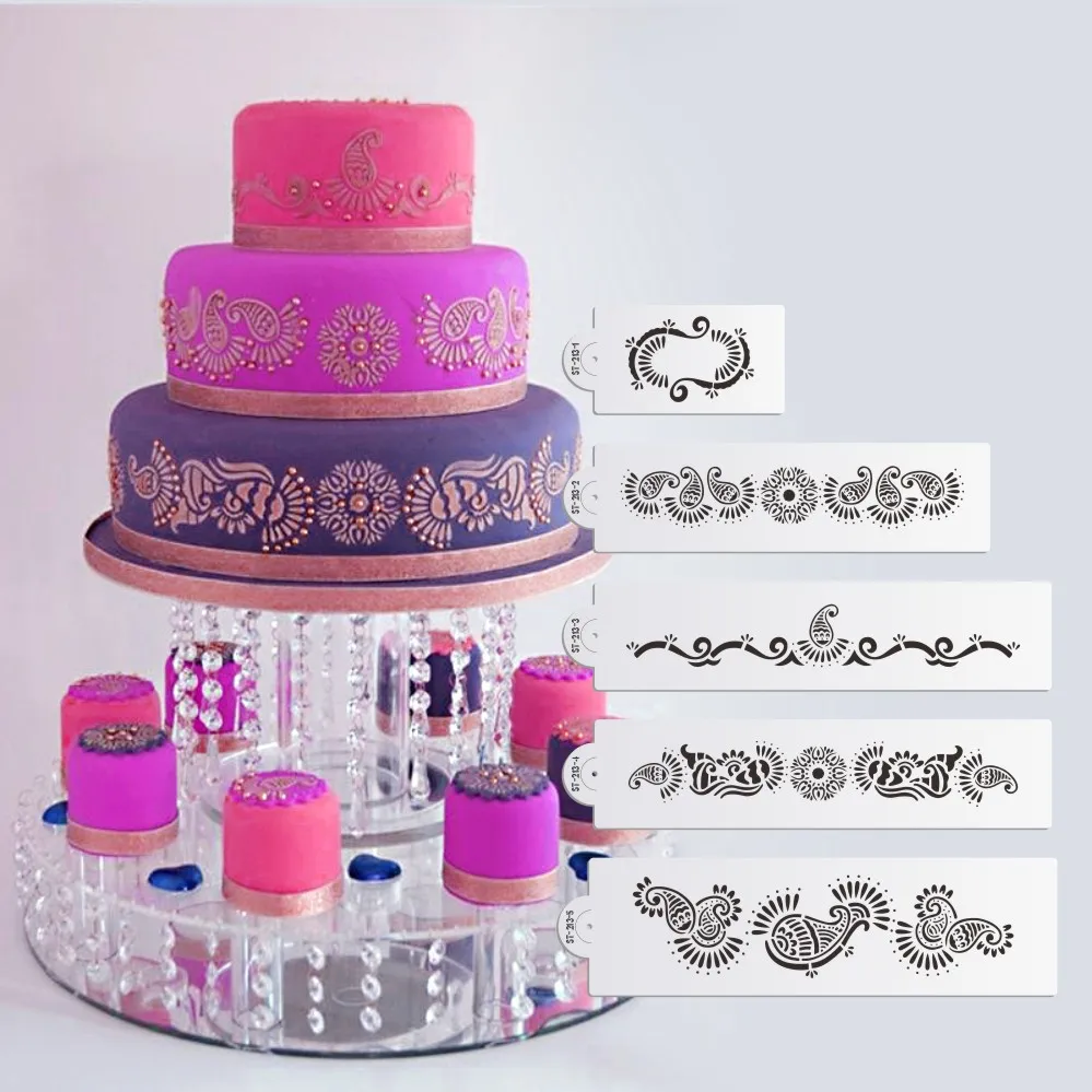 Royal Cake Stencil Set Cake Lace Side Plastic Stencil Set