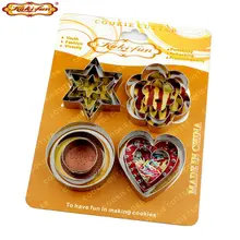 Kuki-fun 12 шт./компл. из нержавеющей стали печенье резак цветок круглая Звезда Сердце нож для бисквита форма для выпечки