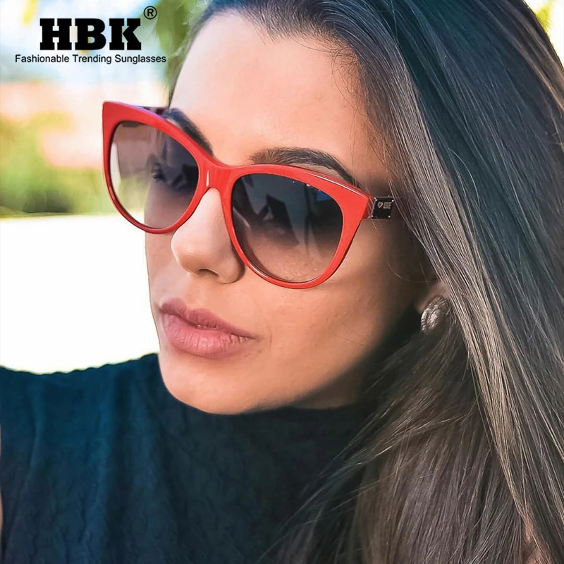 Солнцезащитные очки HBK женские винтажные большие квадратные UV400 2019|Женские