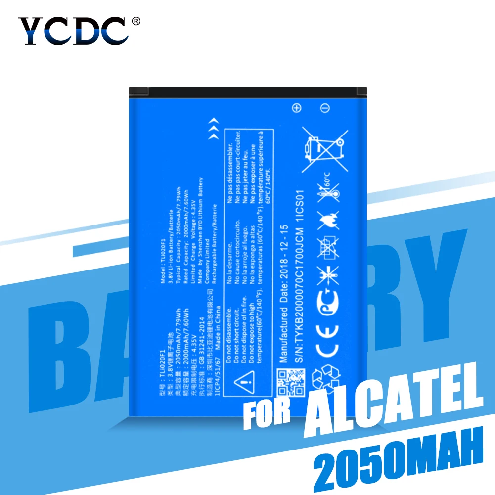 TLi020F1 запасные батареи для мобильного телефона 2050mAh Alcatel PIXI 4 5045D / One Touch Pop 2 5042D C7 7040 OT