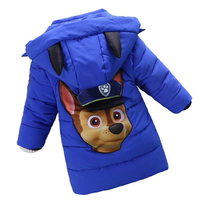 

1-6 year Children's clothing children's coat 2018 Winter new style dog print warm jacket Boys cotton hooded jacket