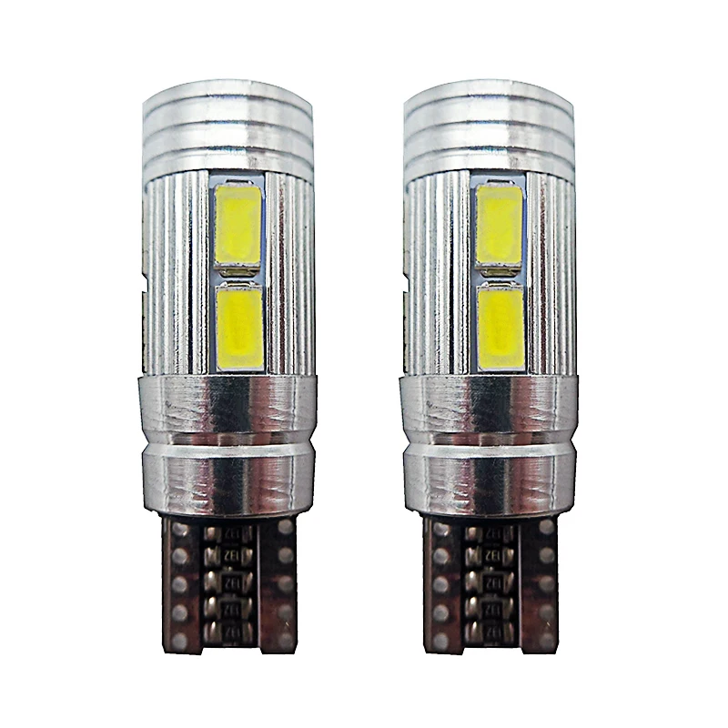 2 шт. авто светодиодный Canbus T10 10 SMD 5630 W2.1x9.5d W5W 192 194 Белый 12 в автомобильный
