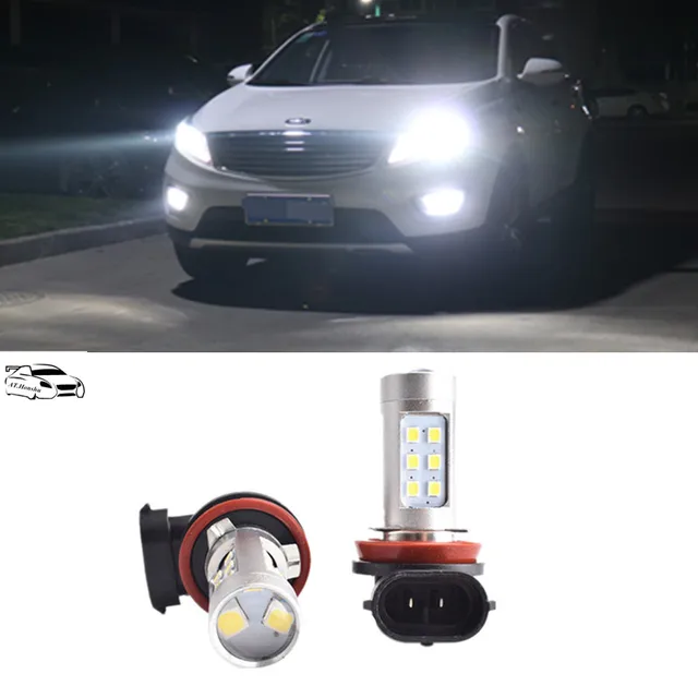 2x H850W Car Led Fog Lights DRL Bulb for For Kia Rio K2 Ceed Sportage