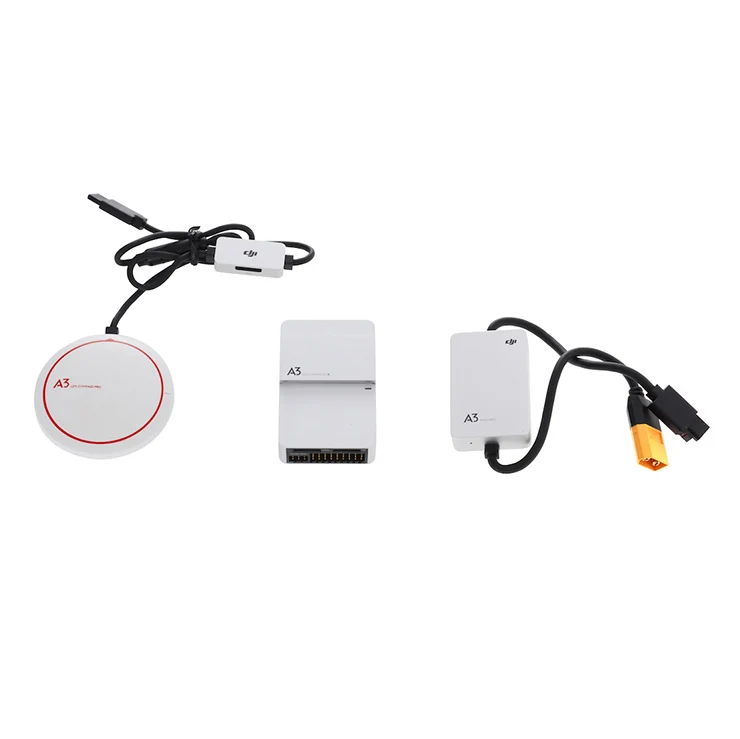 DJI A3 Flight Controller and GPS-Compass Pro and LED Module and PMU for Multicopter