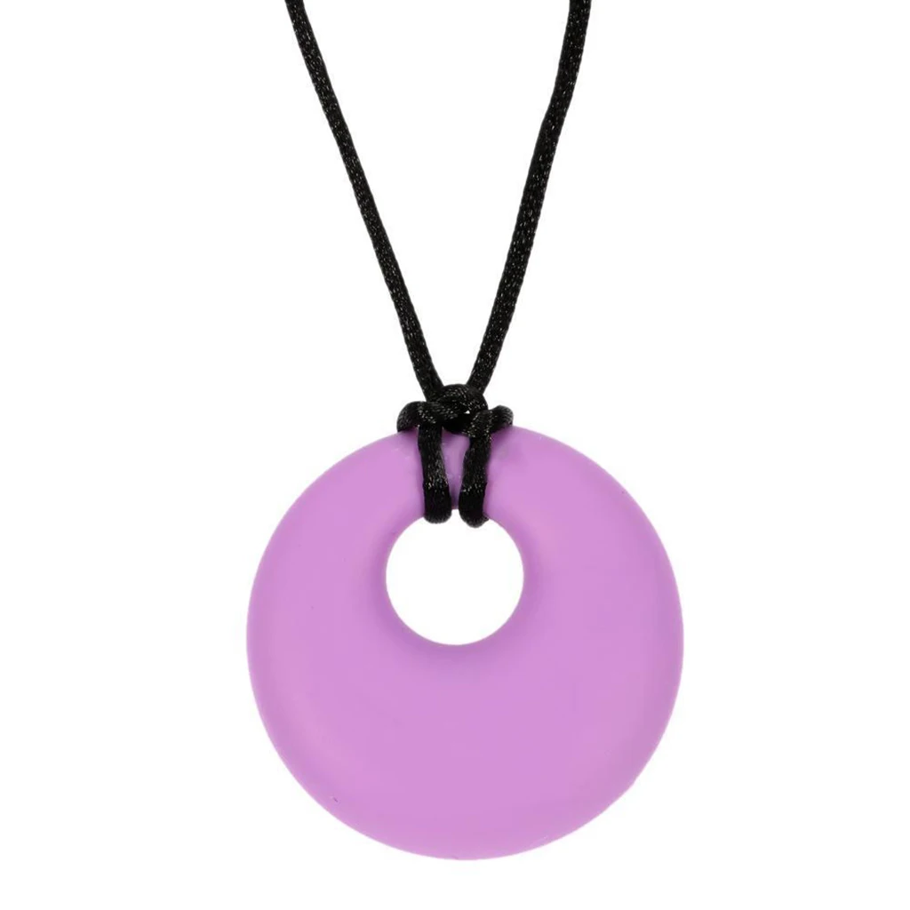 Silicone Teething Nursing Breastfeeding Necklace Chewing for Infant Toddlers Baby Teether Soother Toy 9Colors