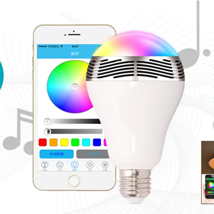 Creative home LED music bulb speaker bulb bulb sound smart Bluetooth small audio with APPaudio