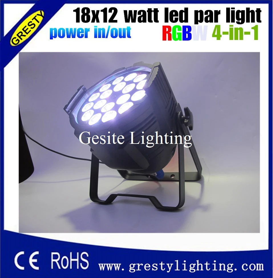 2 шт./лот RGBW 4в1 18X12W LED PAR полноцветные дискотечные огни DMX512 par led Профессиональное dj