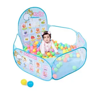 

1.2M Children's Ocean Ball Bobo Ball Pool With A Ball Hoop Stand Kid's Play Tent Playing House Cartoon Ball Pool For Boy Girls