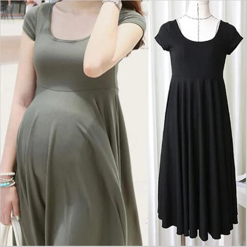 Высококачественные летние платья для беременных с коротким рукавом; Цвет черный, серый; Одежда для беременных женщин; Одежда для беременных; Vestidos