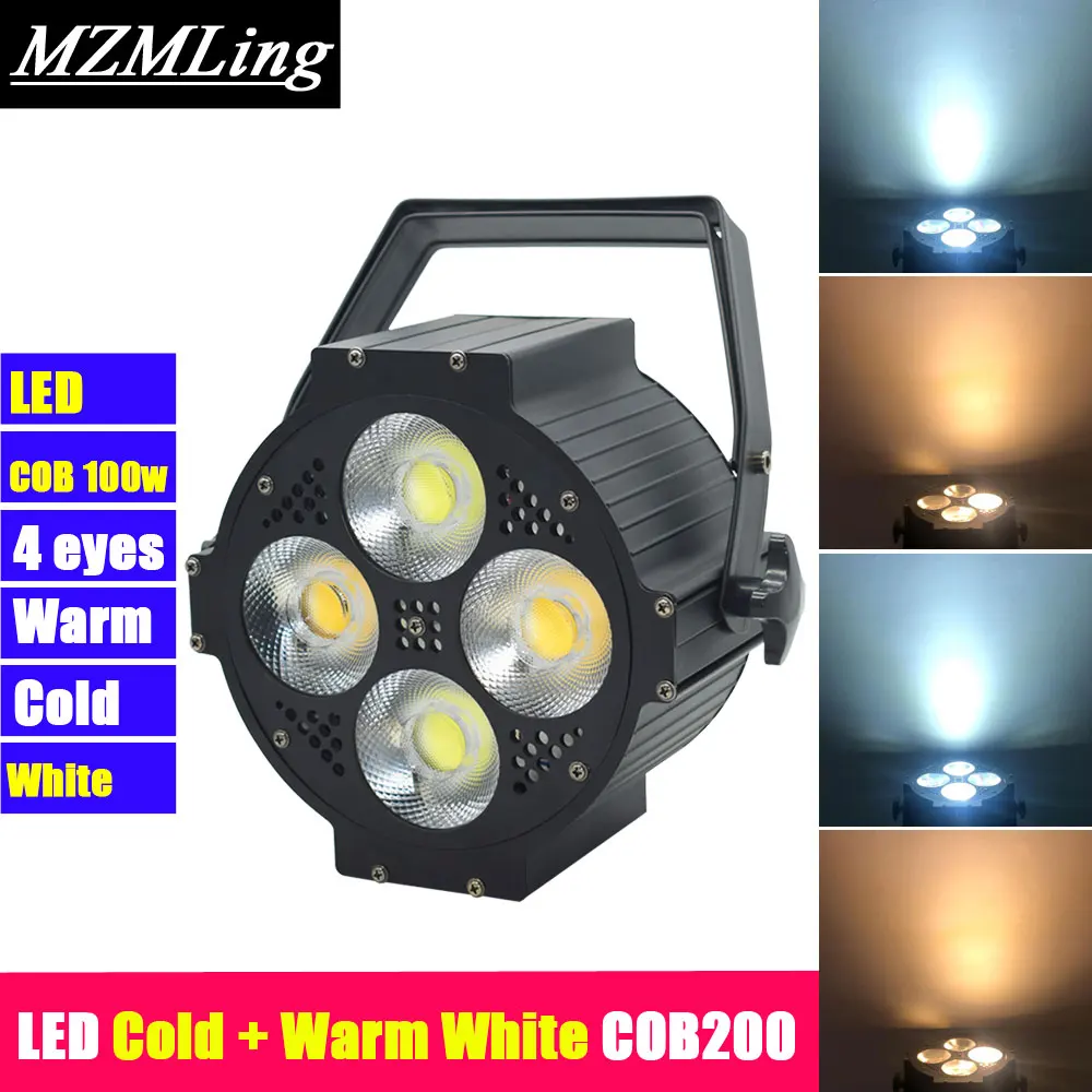 

LED Cold White 2x50w + Warm White 2x50w COB200 Light DMX512 Par Light DMX512 Audience Light DJ /Bar /Party /Show /Stage Light